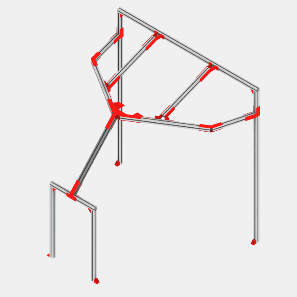 Shell Frame Mini for small A320 home cockpits with overhead - VIER